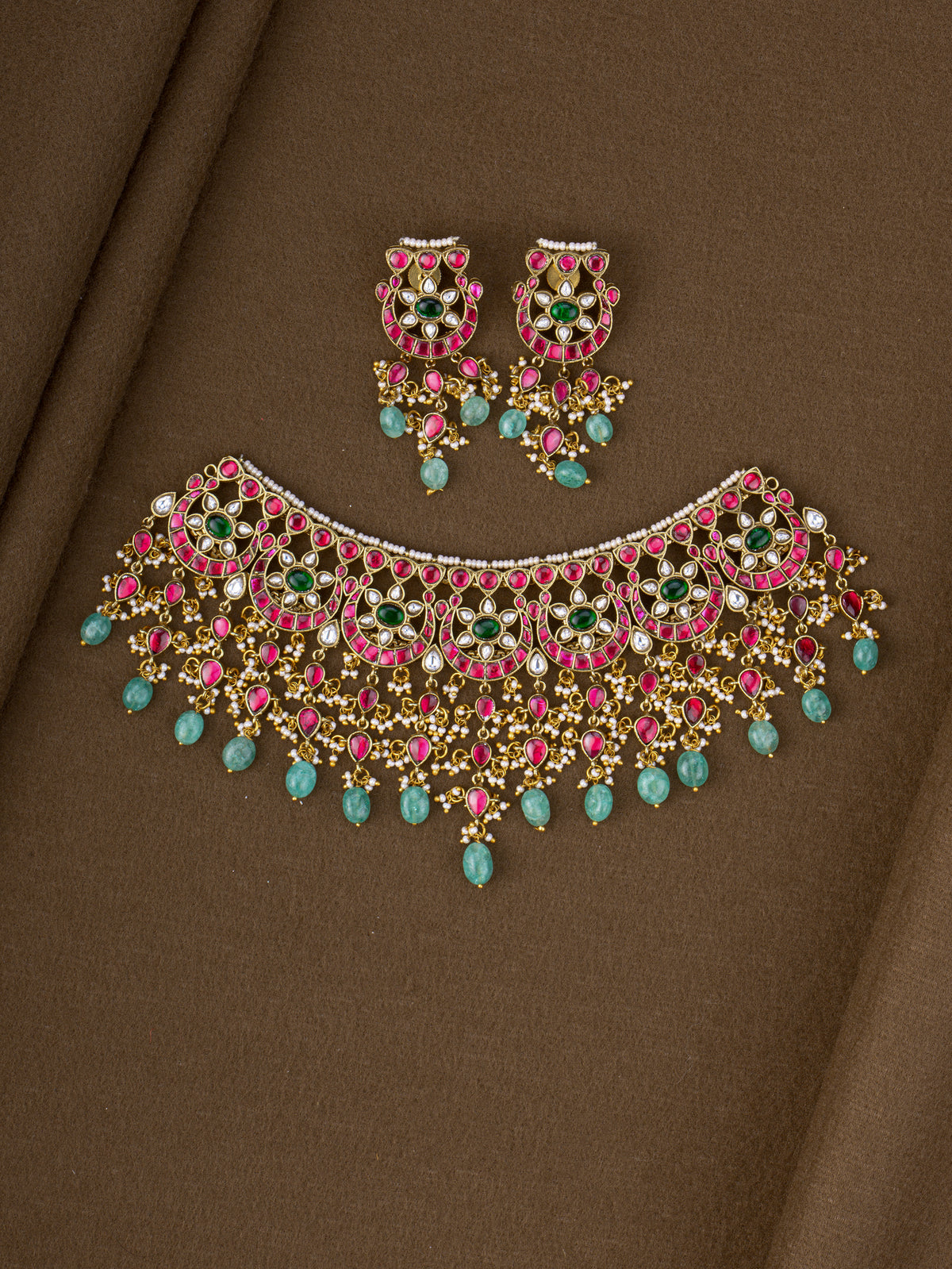 Smitha Jadau Drop Necklace
