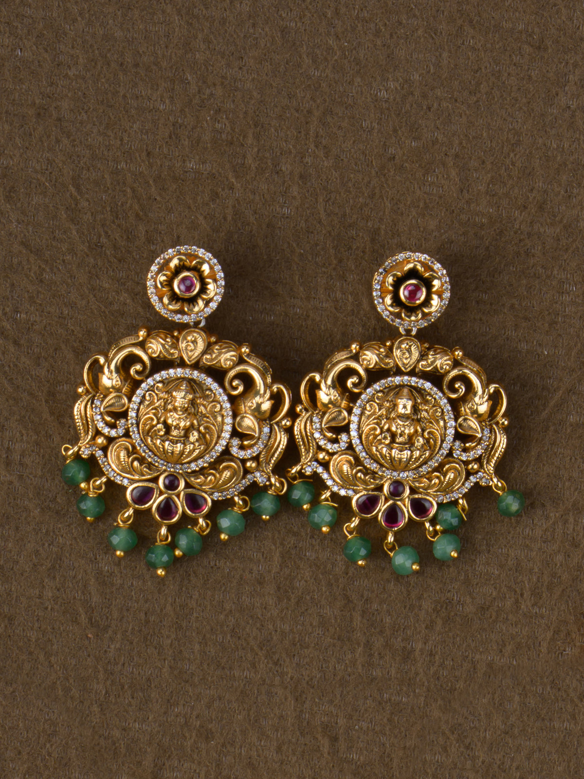 Antique Lakshmi Medallion Temple Necklace Set