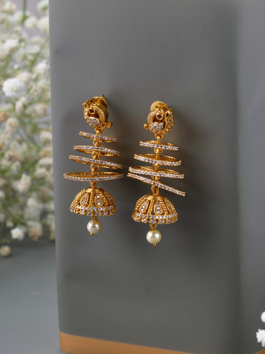 Saturn Diamond Jhumkas