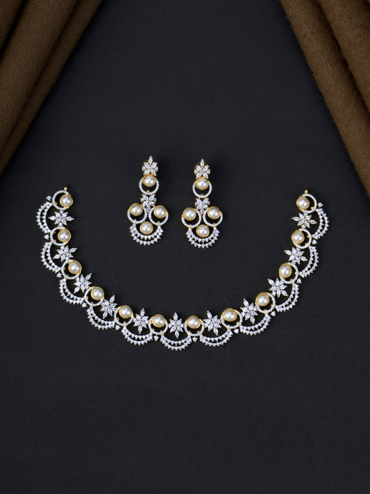 Mauktika AD Necklace Set - full set