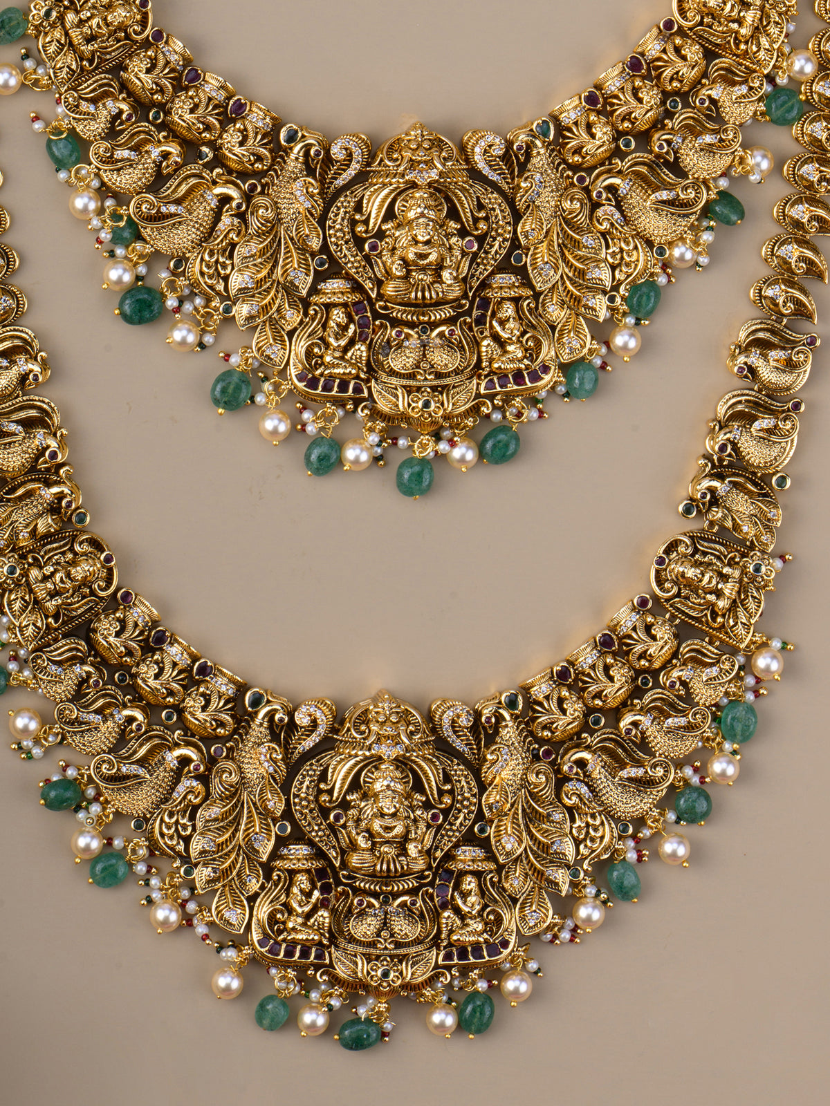 Mahalakshmi Bridal Combo - necklace and haaram close-up