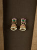 Pushpa Ruby Green Jhumkas